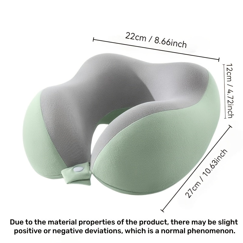 Ergonomic U-Shaped Neck Pillow with Storage Bag - Memory Foam Travel Pillow with Slow Rebound Technology, Machine Washable Cover, Lightweight & Portable for Airplane, Office, Home - for Neck & Head, Ideal for Napping, Reading, Videos - Available in